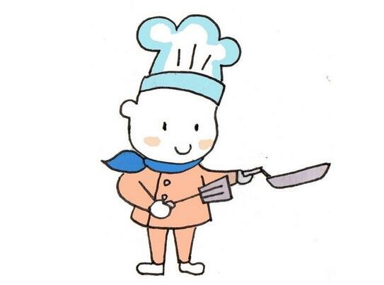 卡通人物畫廚師的繪畫步驟