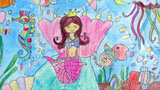 美人魚兒童畫-美人魚公主和朋友們