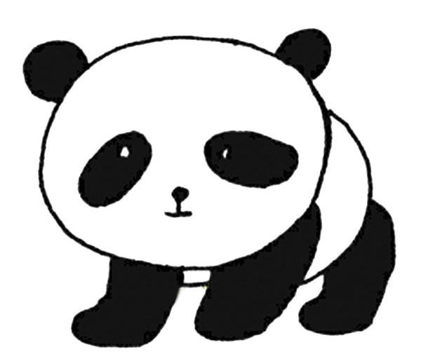 動物簡筆畫大全，超可愛的大熊貓簡筆畫