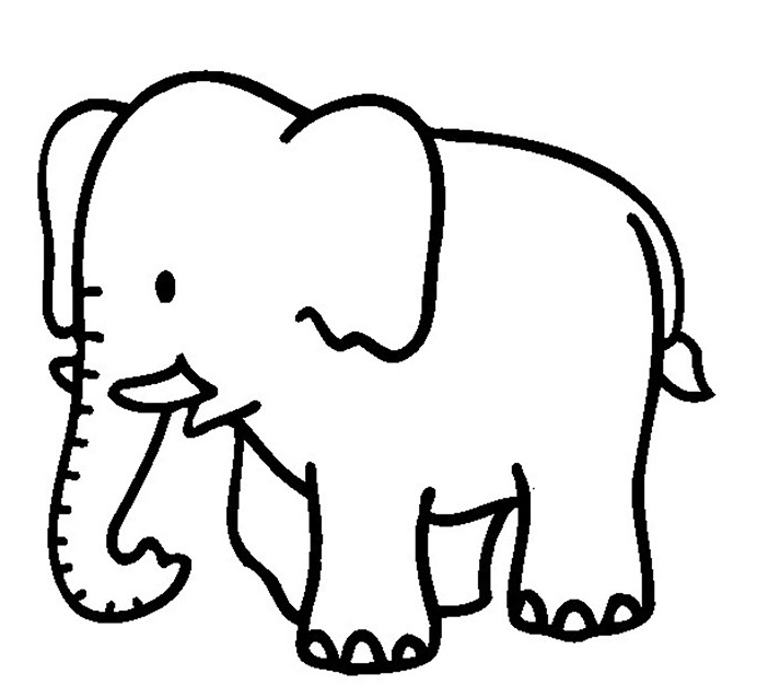 簡單的大象簡筆畫