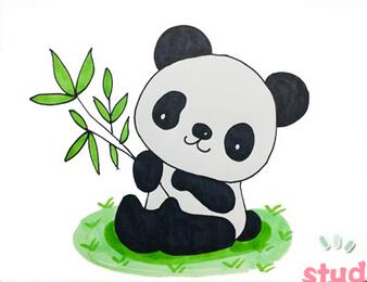 大熊貓簡筆畫