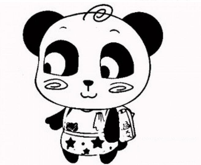 兒童大熊貓簡筆畫大全，多款可愛大熊貓