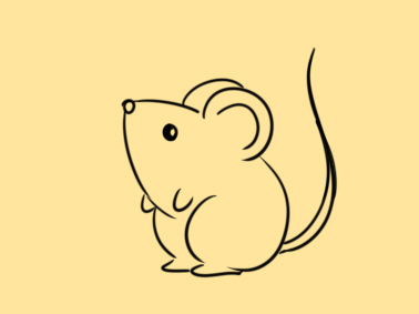 可愛的小老鼠簡筆畫怎么畫？