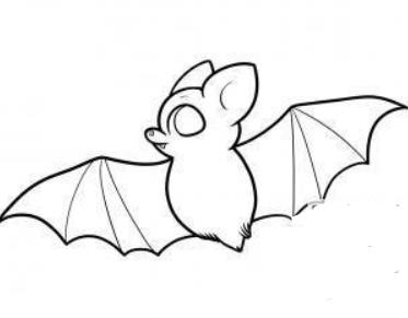 飛翔的蝙蝠兒童簡筆畫圖片_蝙蝠兒童繪畫作品圖集