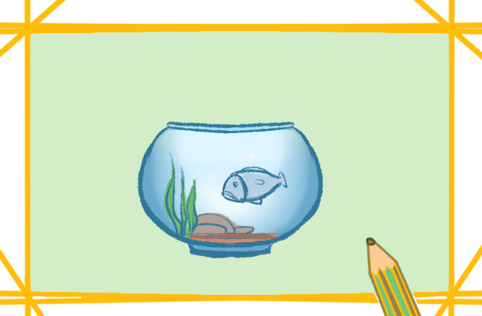 魚缸簡筆畫怎么畫簡單漂亮_魚缸簡筆畫圖片大全