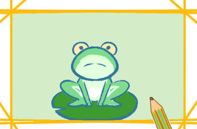 青蛙卡通簡筆畫帶顏色兒童畫怎么畫_青蛙簡筆畫圖片大全