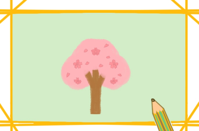 漂亮的櫻花要怎么畫_漂亮的櫻花簡筆畫圖片一學就會