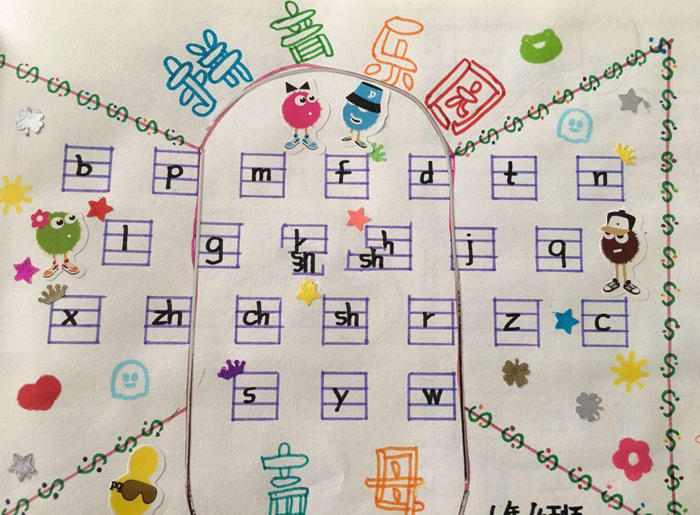 小學生語文手抄報簡單又好看，快樂的拼音樂園